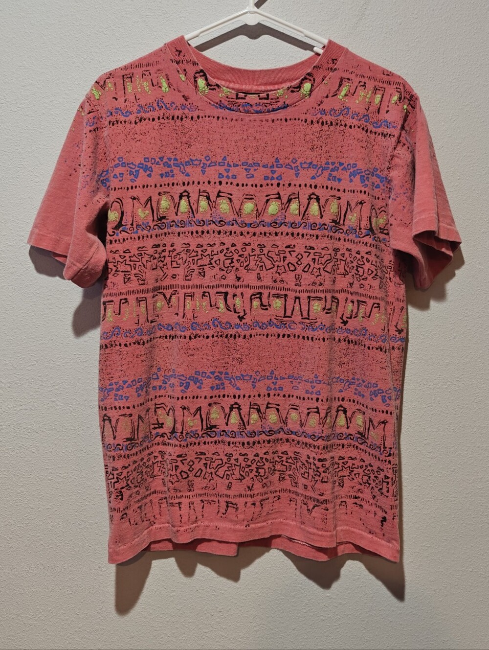 80s Vintage Morey Boogie Bodywear All Over Print Shirt XL Single Stitch 100% Cot